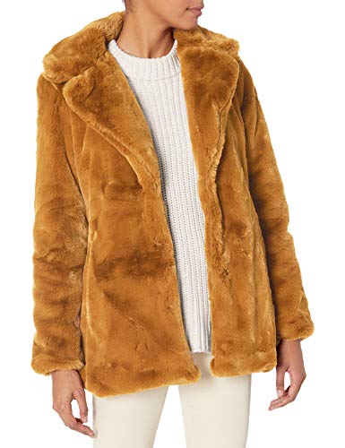Jessica Simpson Women s Fashion Outerwear Jacket, Cozy Faux Fur Mustard, M