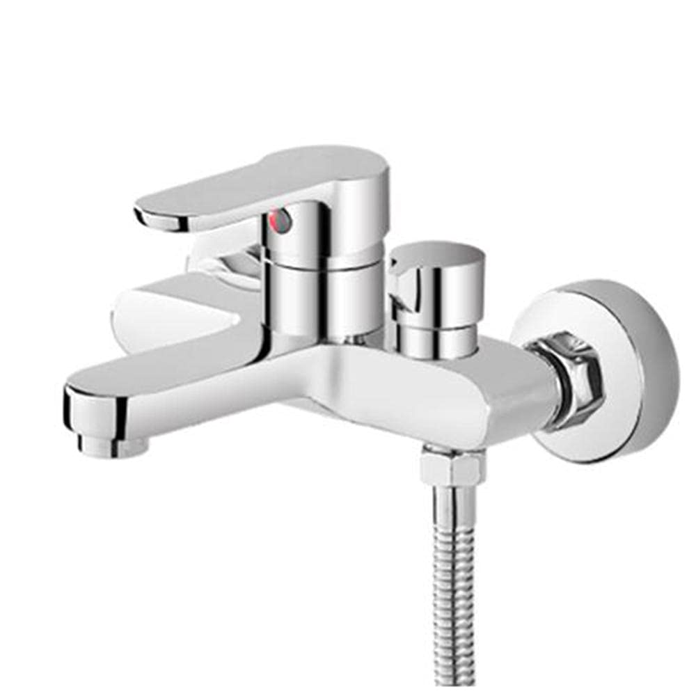 Robinet de baignoire laiton chromé mural haut de gamme double trou
