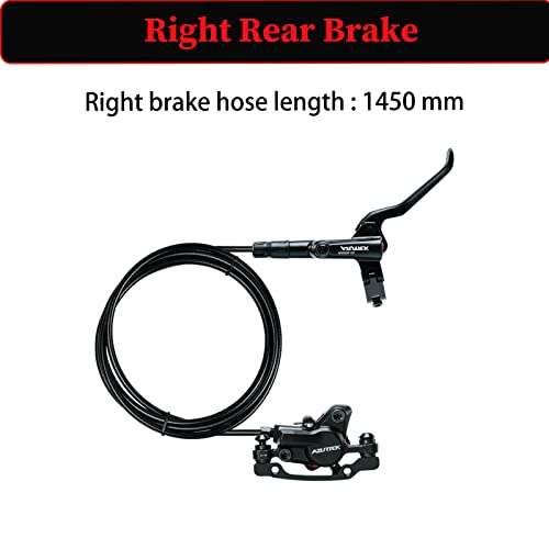 RUJOI Bike Disc Brake Kit, Hydraulic Disc Brake Set with Aluminum Oil Pressure Caliper and Alloy Bicycle Brake Lever, 160mm Rotor, Bicycle Accessories for MTB/Ebike/Folding Bike/Scooter/Fat Bike