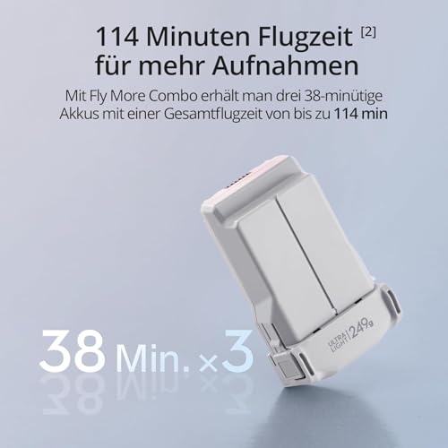 DJI Mini 3 RC mit Vielseitiges Zubehör - Leichte und Faltbare Mini-Kameradrohne mit 4K HDR-Video, 38 min Flugzeit, echten vertikalen Aufnahmen und intelligenten Funktionen, C0