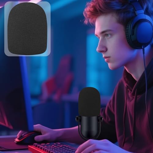 SOULWIT 2Pcs Pop Filter for Razer Seiren V3 Chroma(2024 Gen3) - Black by SOULWIT - Image 5
