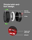 Belkin Waterproof Apple AirTag Secure Holder with Adhesive, Durable Scratch-Resistant AirTag Case, Protective AirTag Keychain Accessory for Skateboard, Trailer, Drone, Bike, & More - Black (2-pack) - Image 3