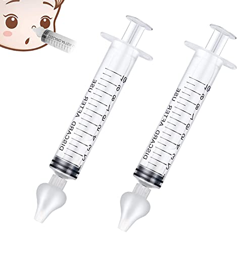 Aspirador Nasal Bebes Irrigador Nasal,Jeringa para Lavados Nasales,Jeringuilla Lavado Nasal Bebe,Jeringuilla Nasal niño para lactantes portátil de enjuague rápido - 10ml x 2