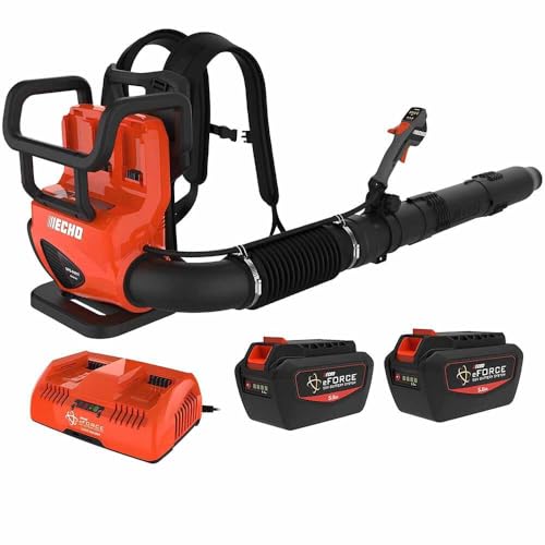 Echo eFORCE 56V 195 MPH 795 CFM Cordless Battery Backpack Blower w/Tube Throttle & (2) 5.0Ah...