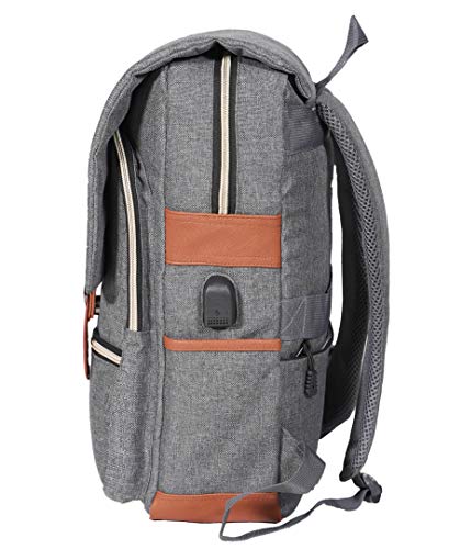 Rockland Heritage Usb Laptop Backpack, Grey, Large #TOP1
