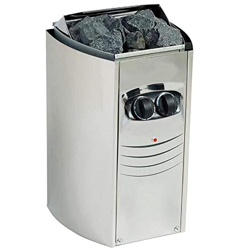 Riscaldatore per Sauna da 6/8/9 kw, riscaldatore Elettrico per Sauna con Controller Interno, Protezione da surriscaldamento, Adatto per Camera/casa/Sauna/Bagno/Doccia Spa (6KW)
