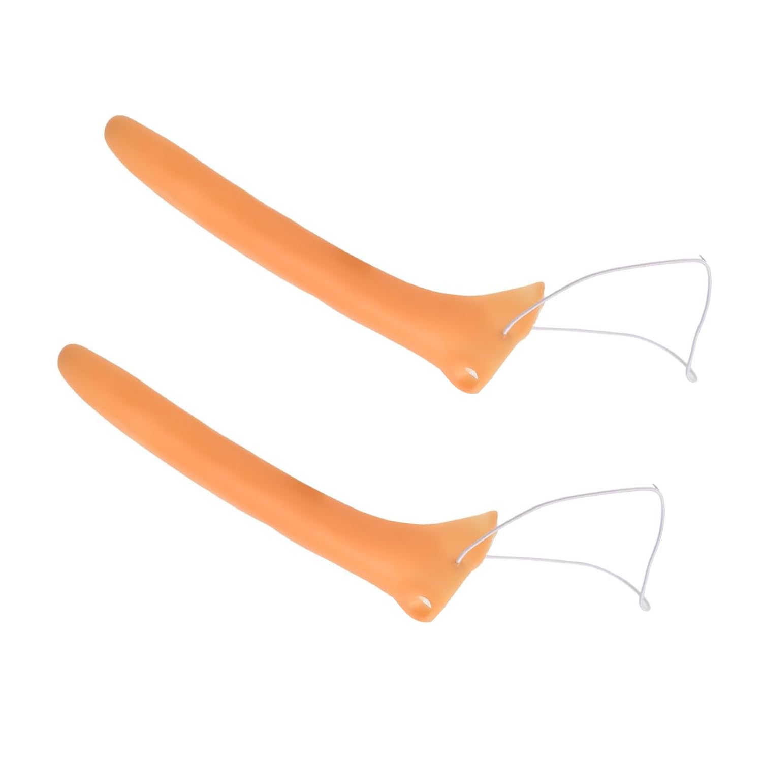 JUFYVO 2pcs Halloween Long Nose Witch Fake Nose Pinocchio Extended Nose Prosthetic Nose Costume Accessories for Halloween Cosplay Party Supplies Props