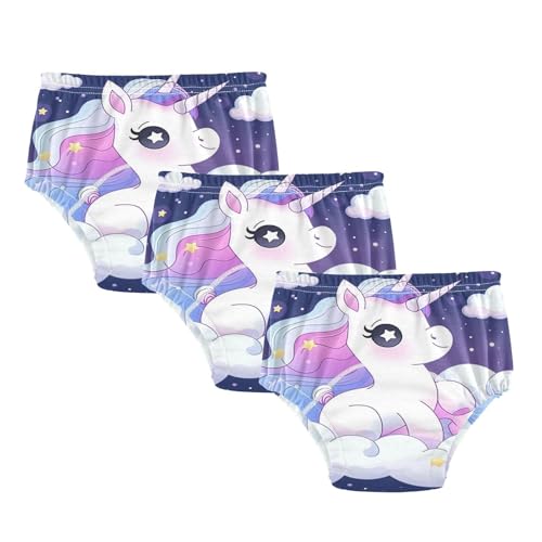 Coikll Cute Horse with Cloud Toddler Training Underwear Waterproof Baby Pee Pants -5T