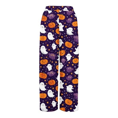 Boho Wide Leg Pants for Women Flowy Drawstring Floral Palazzo Pants Baggy Tropical Hawaiian Pull on Beach Pant4