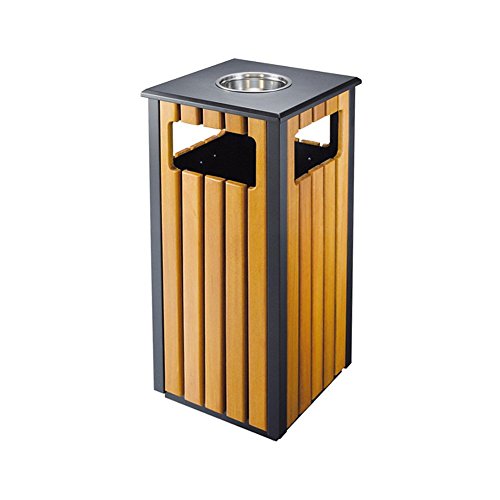 García de Pou Poubelle/Cendrier, Extérieur 35 x 35 x 81 cm Marron Bois