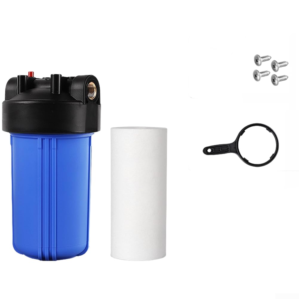 Großer 10 Zoll Wasserfilter Behälter aus PP für Whole House Vorfilter Blau