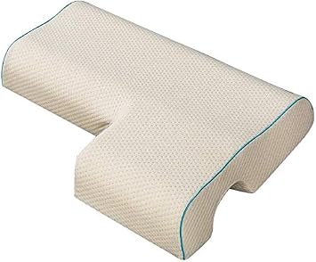 Star Screen Pillow, Couples Pillow, Arched Cuddle Pillow with Slow Rebound Memory Foam for Arm Rest, Anti Pressure Hand Pillow for Couples Sleeping Noon Breaks Home B-Left