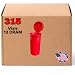 Evo Plastics 13 Dram Plastic Pop Tops - Child Resistant USA Made Bottles - BPA-Free Medical Grade - 315 Qty. (Red)