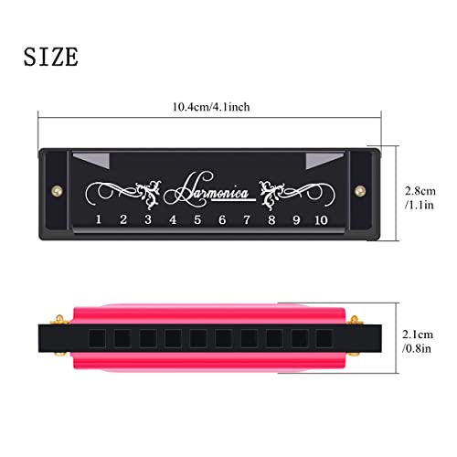 Origlam Blues Harmonica Mouth Organ, Diatonic Blues Harmonica Key Of C, 10 Holes 20 Tones Blues Harp Mouth Organ Harmonica (Silver) #TOP3