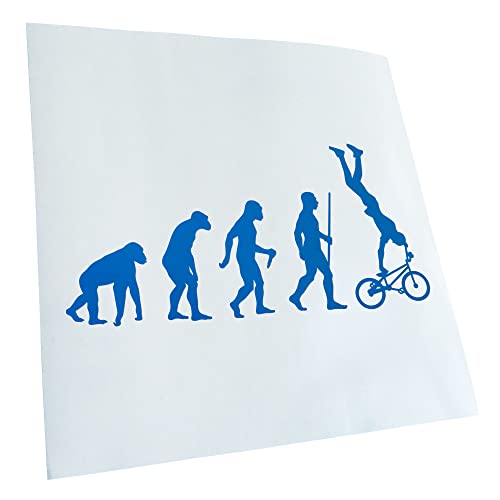 Kiwistar - Autocollant - BMX Freestyle Evolution - bleu - G24 - Pour voitures, vélos, véhicules, motos, cyclomoteurs, tuning, vitres arrière