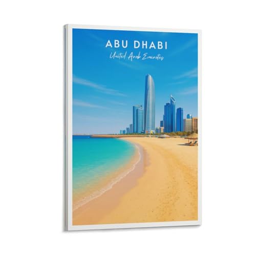 Abu Dhabi Coast Canvas Wall Art 16x24in Framed/Unframed