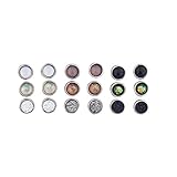 Lux Accessories Assorted Circle Stone Multi Earring Pack Set (9pcs) (SILVER)