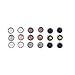 Lux Accessories Silver Tone Assorted Circle Stone Multi Earring Pack Set 9 pics