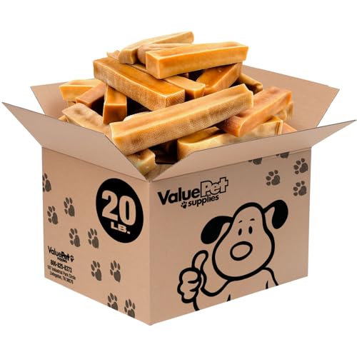 ValueBull Himalayan Yak Cheese Dog Chews, Extra Large, 20 lb Bulk Pack - Long Lasting for Aggressive Chewers, All Natural, Healthy & Safe, Low Odor Nepal Yak Milk Chews