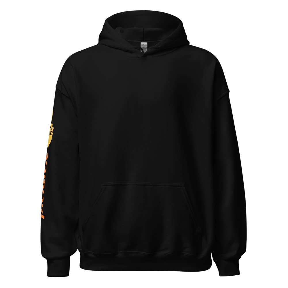 Sweat à capuche unisexe Noir XXXXL en coton et polyester confortable