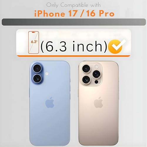 Image of OHAYO Tempered Glass Screen Protector Compatible with iPhone 16 Pro - 9H Hardness, Anti-Scratch, HD Clear, Bubble-Free Installation, Case Friendly, Fingerprint Resistant