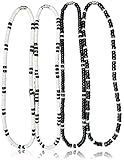 Native Treasure - 18 inch Mens/Womens Set of 4 Puka Shell and Coco Bead Surfer Necklaces - 5mm (3/16