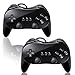 Beastron New Classic Pro Controller Console Gampad/Joypad for Nintendo Wii WiiU Black 2 Pack (ZG-WC2)