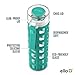 Ello Syndicate 20oz Reusable Glass Water Bottle with One-Touch Leak Proof Flip Lid and Protective Non-Slip Silicone Sleeve and Carry Loop for Coffee, Tea and Water, BPA-free, Dishwasher Safe, Mint
