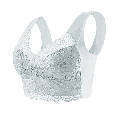 Momolaa Soutien Gorge Femme Les Femmes Rassemblent de la Dentelle de Grande Taille sans Anneau en Acier pour Fixer Un Soutien-Gorge de Sommeil sans Couture Soutien Gorge Maintien Dos