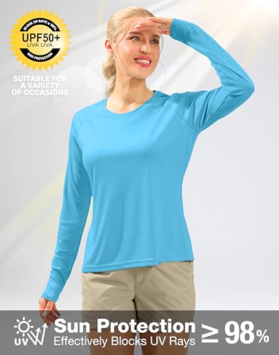 Image of UPF 50+ Sun Shirt for Women Long Sleeve Quick Dry UV Protection Hiking Top
