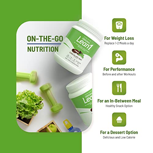 Nutrition 53 Lean 1 Meal Replacement Powder For Weight Loss, Fat Burner, Appetite Control Regular Tub 2500Cc Chocolate Mint Powder (15 Servings) #TOP3