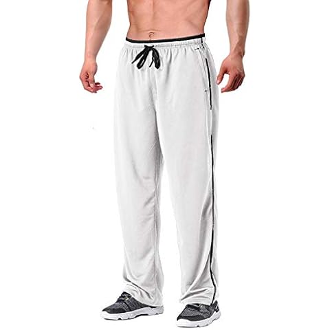 Pantalones de chándal para hombre EKLENTSON con bolsillos de cremallera Cover