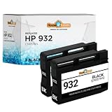 Houseoftoners Remanufactured Ink Cartridge Replacement for HP 932 CN057AN (2 Black, 2-Pack)