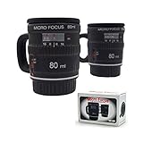 Set de 2 tazas con forma de objetivo de cámara reflex