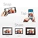 Brookstone 14” WiFi Digital Photo Frame | Send Photo or Video from Phone to Digital Picture Frame with Free PhotoShare Frame v2 app | End-to-End Encryption | Quick Easy Setup | Espresso Wood