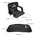 HITORHIKE Stadium Seat for Bleachers or Benches Portable Reclining Stadium Seat Chair with Padded Cushion Chair Back and Armrest Support(Black,21