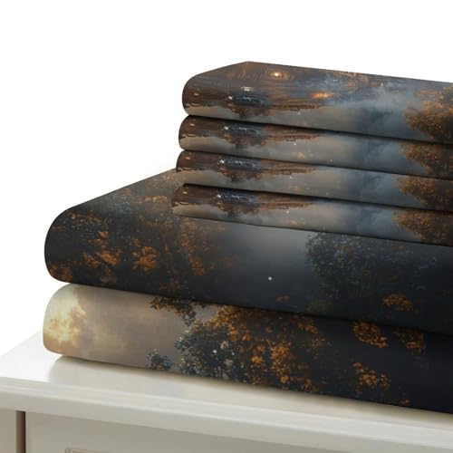 Housse de couette dirigeable steampunk 3D anti-acarien lit 140x200cm - 7