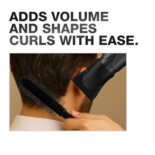 Image of Ikonic Professional Carbon Fibre Roller Brush with Ionic Technology, Anti Frizz Styling, Curling, Volumizing & Waves for Women & Men, All Hair Types, Heat Resistant, Salon & Personal Use - CFB 20