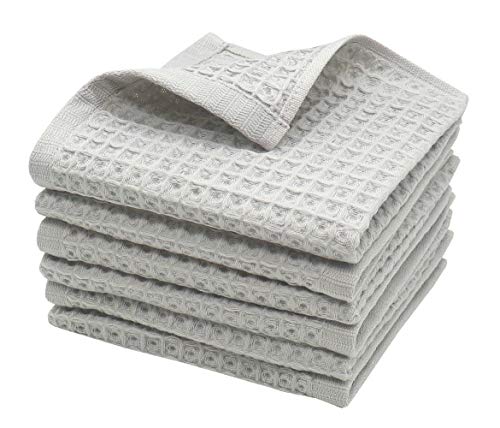 Ilkadim 8er Set Waschlappen – 100% Baumwolle, 30x30cm, Mit Eingewebtem Blüten-Motiv, Weich & Saugstark!