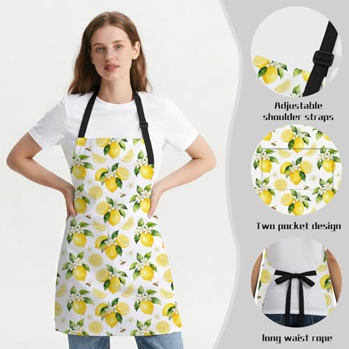 Tablier de cuisine imperméable et réglable avec 2 poches GLOBLELAND - 3