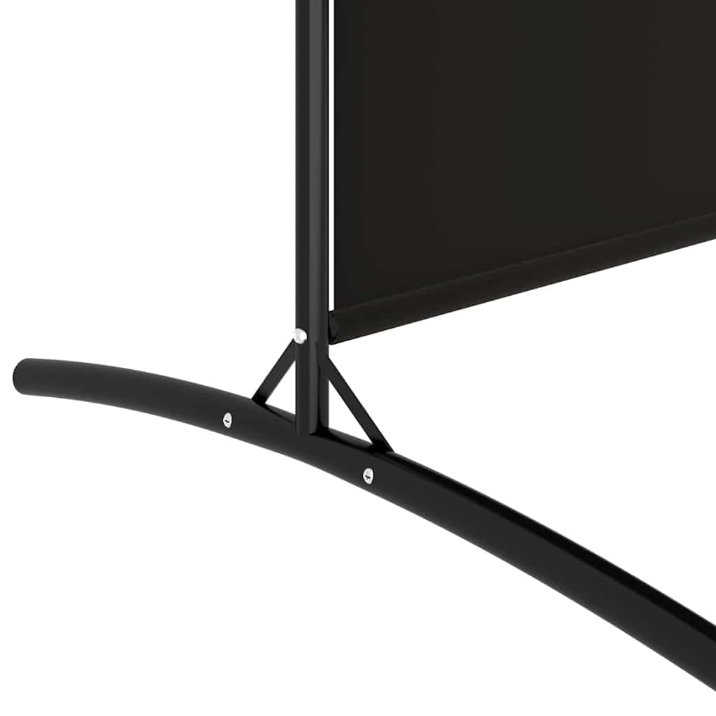 Paravent noir 5 pièces 433 x 180 cm tissu pliable brise-vue séparateur salon chambre bureau balcon jardin intérieur extérieur intimité durable polyvalent