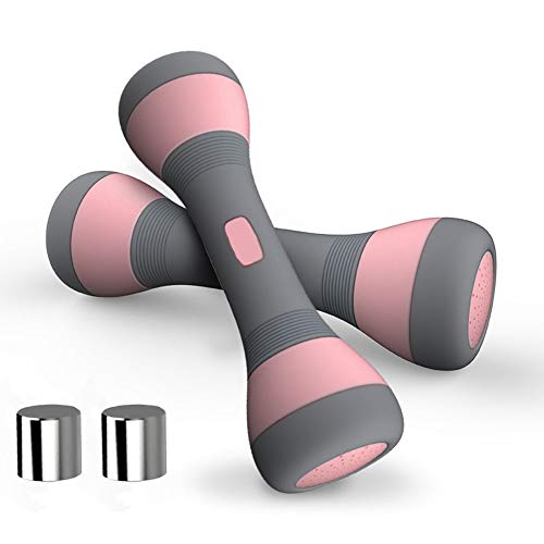 Verstellbares Hanteln-Set für Frauen, Allzweck-Hanteln, 1 Paar Gewichte, Fitness für Zuhause, Gym Übung für Ladys, Krafttraining, Damen-Hantel, Yoga-Hanteln 2 kg / 4 kg, rose, 8.8LB