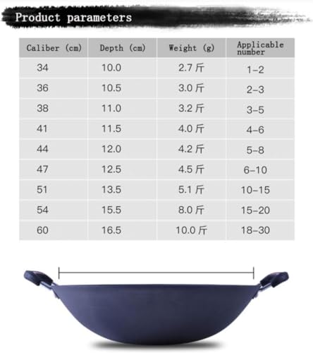 Wok de hierro fundido 36 cm con mango ergonómico miniatura 5