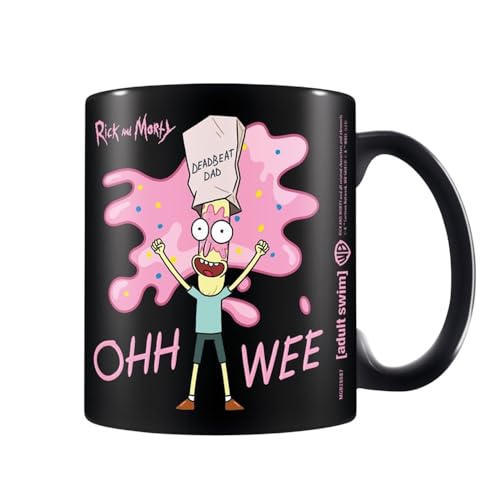 Pyramid International Rick and Morty (Deadbeat Dad) Black Mug - 10Oz / 315Ml Ceramic Mug - One Size