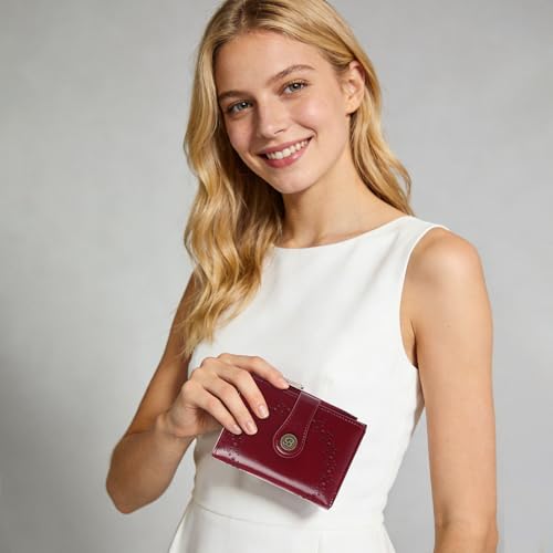 Image of Small Wallet for Women Bifold Credit Card Holder Compact Women Wallet with Zipper Coin Pocket
