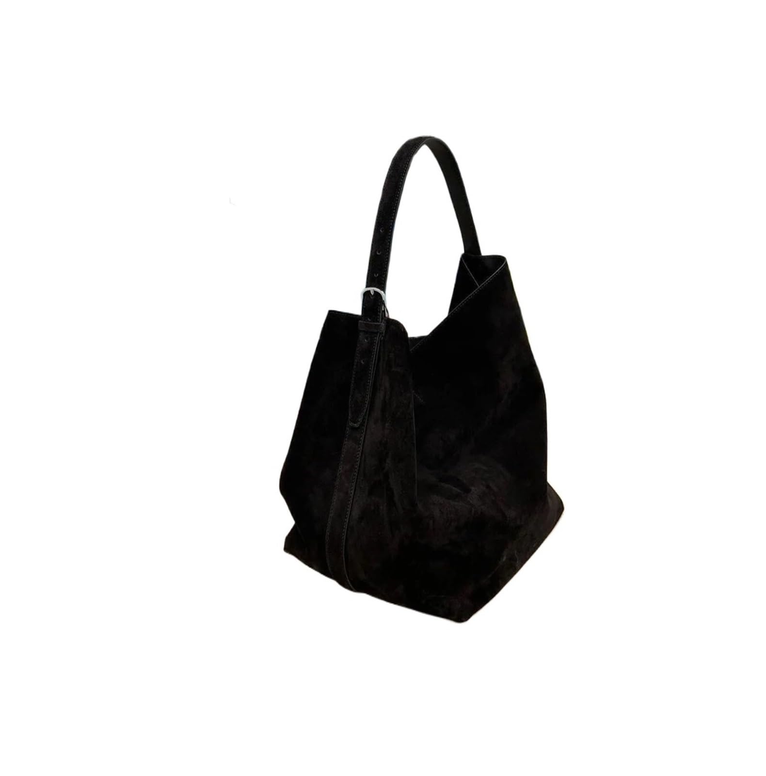 Sac seau en cuir de vache véritable de grande capacité au fini givré élégant pour femme