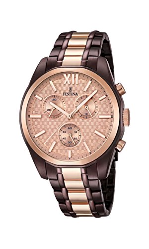 Preisvergleich Produktbild Festina Unisex-Armbanduhr Chronograph Quarz Edelstahl beschichtet F16858 / 1