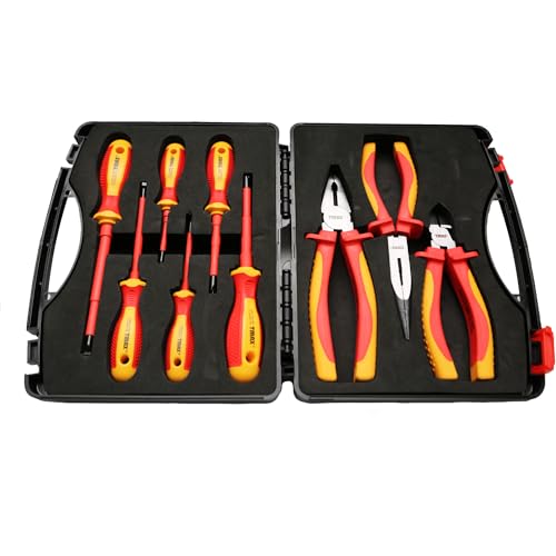 TMAX 9p 1000V VDE Insulated Electrician Tool Set with Plier and Screwdriver