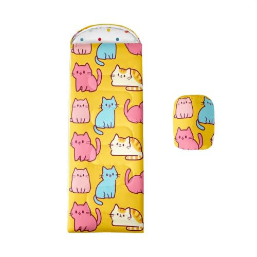 Bolsa de Dormir Infantil Feelyou con Diseño de Animales Salvajes para Niñas y Niños, Dinosaurio, Impermeable y Portátil con Bolsa de Compresión miniatura 1