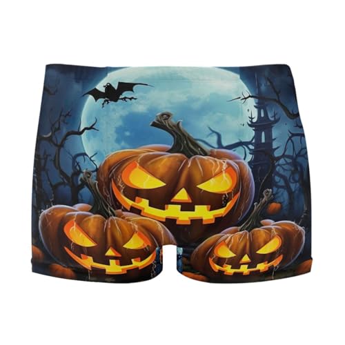 UMIRIKO Halloween Pumpkin Mens Swim Trunks Swimwear Bathing Suit Swim Brief Square Leg Board Short S-3XL 202a0700